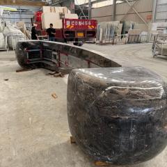Venice Brown Marble Large Bar Counter