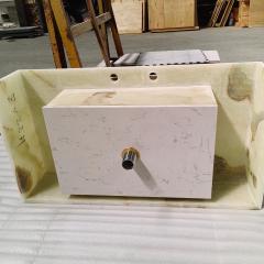 Luxury Green Onyx Integrated Marble Wash Basin