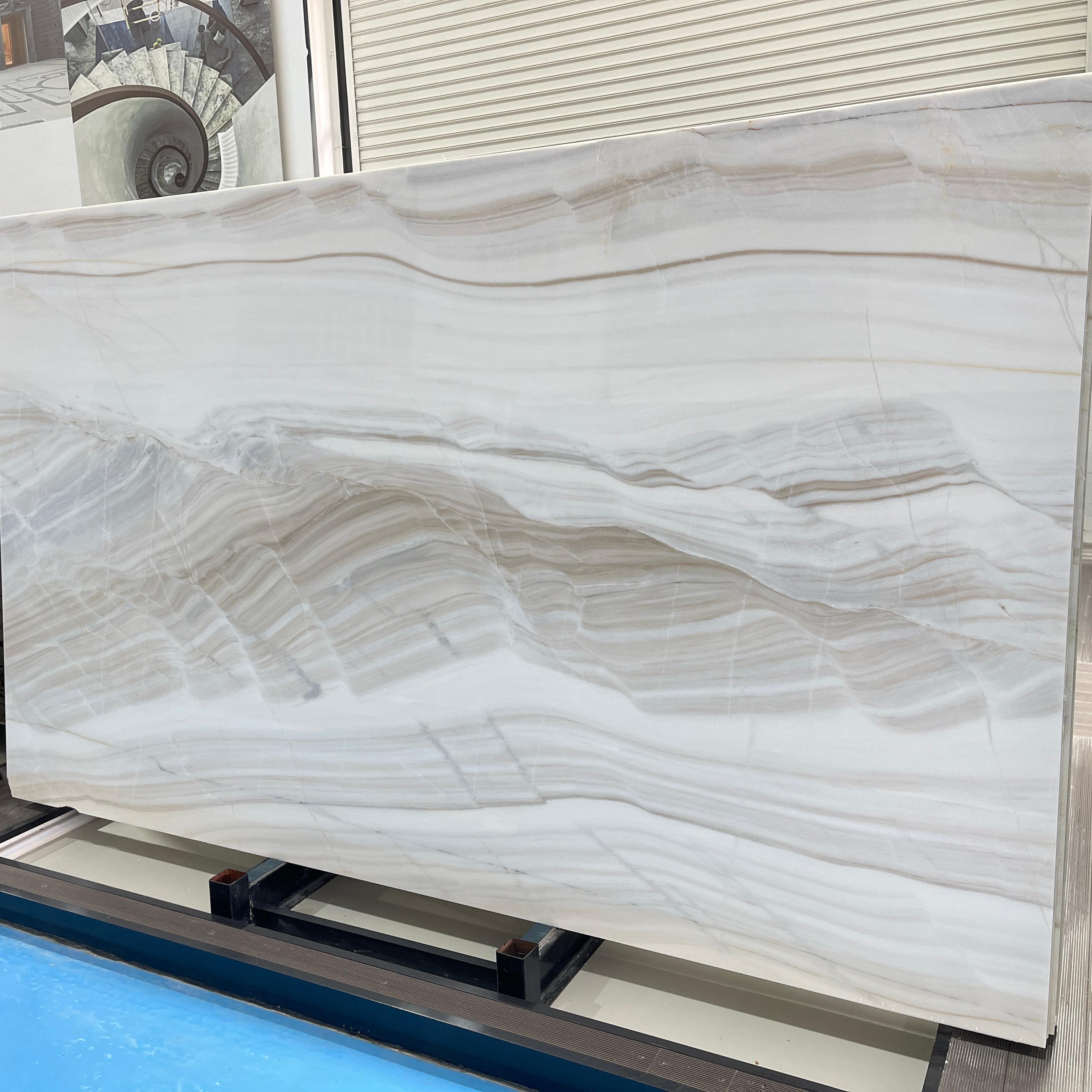Bianco Lasa White Marble Slab Premium Natural White Marble