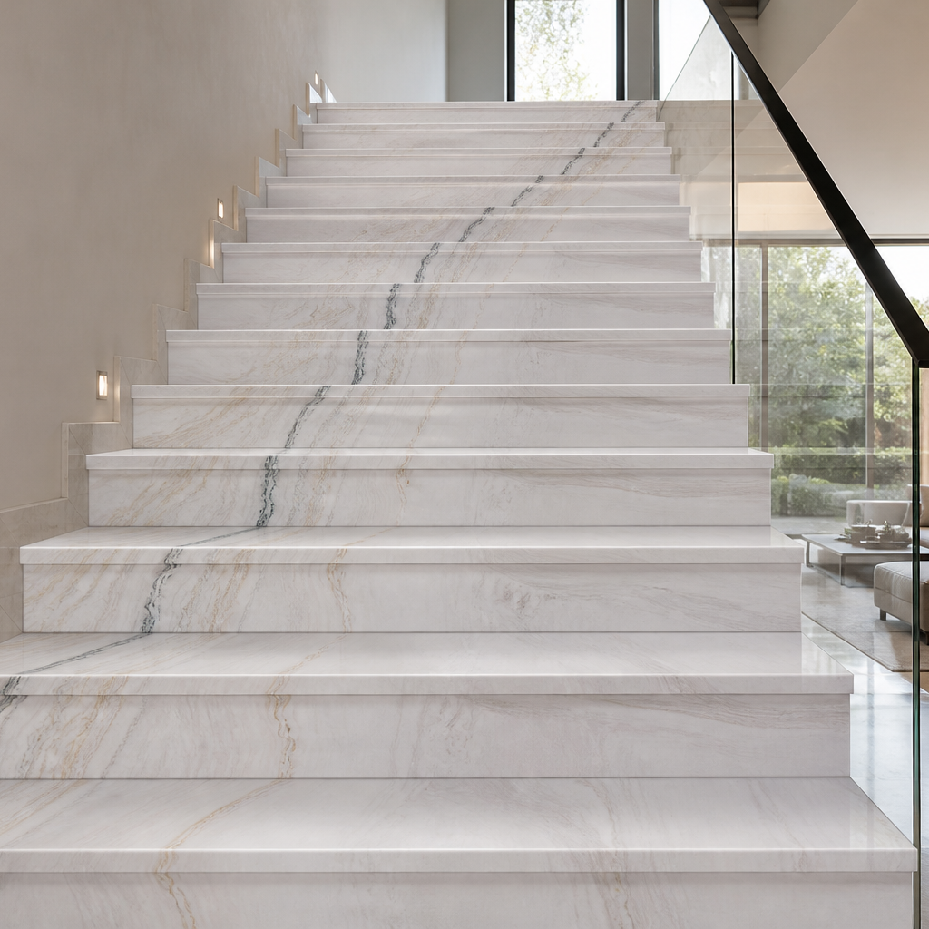 Bianco Lasa White Marble Slab Premium Natural White Marble
