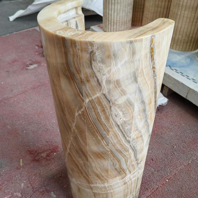 Natural Ice Jade Marble Console Table