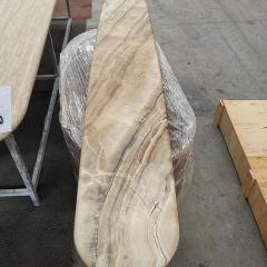 Natural Ice Jade Marble Console Table