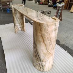Natural Ice Jade Marble Console Table