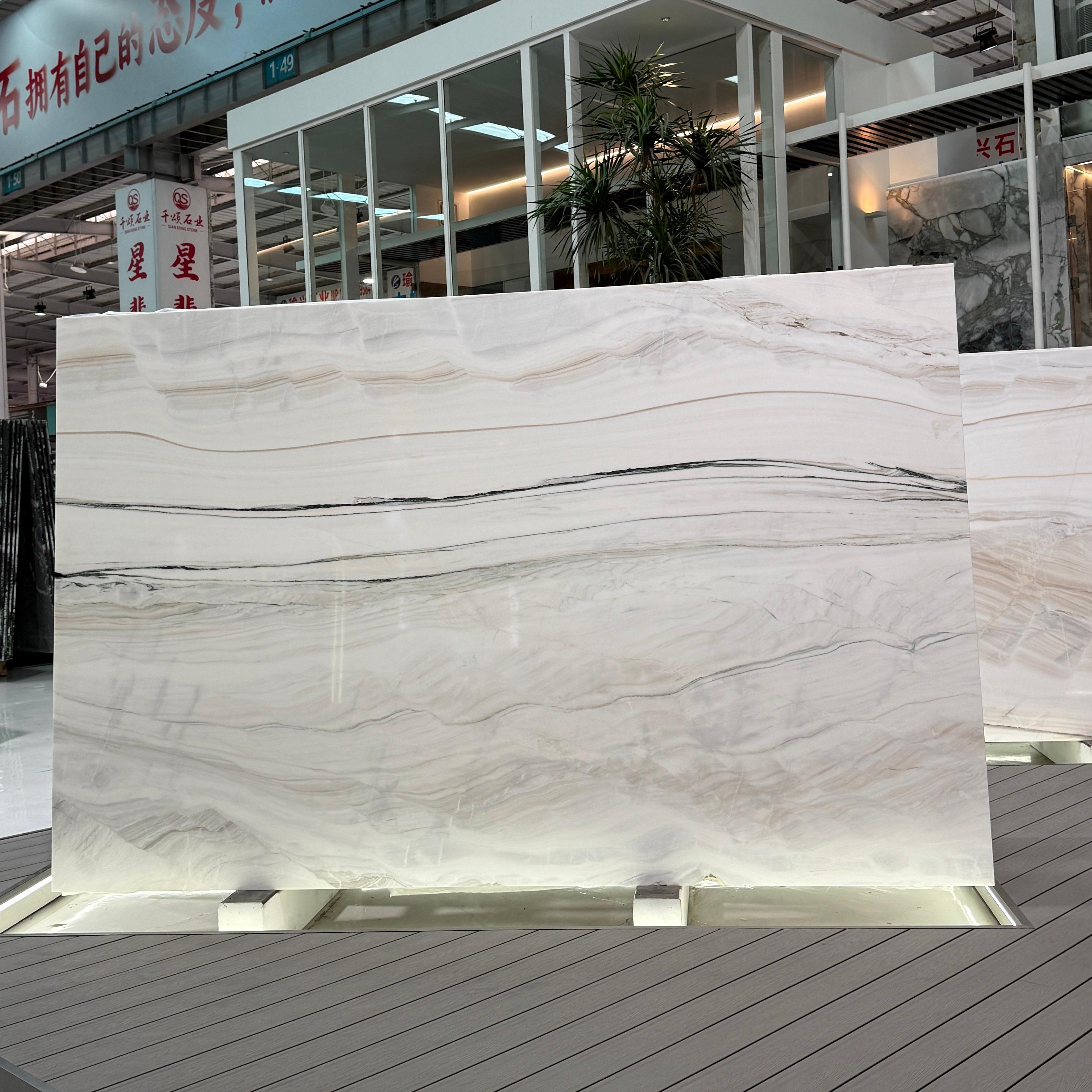 Bianco Lasa White Marble Slab Premium Natural White Marble