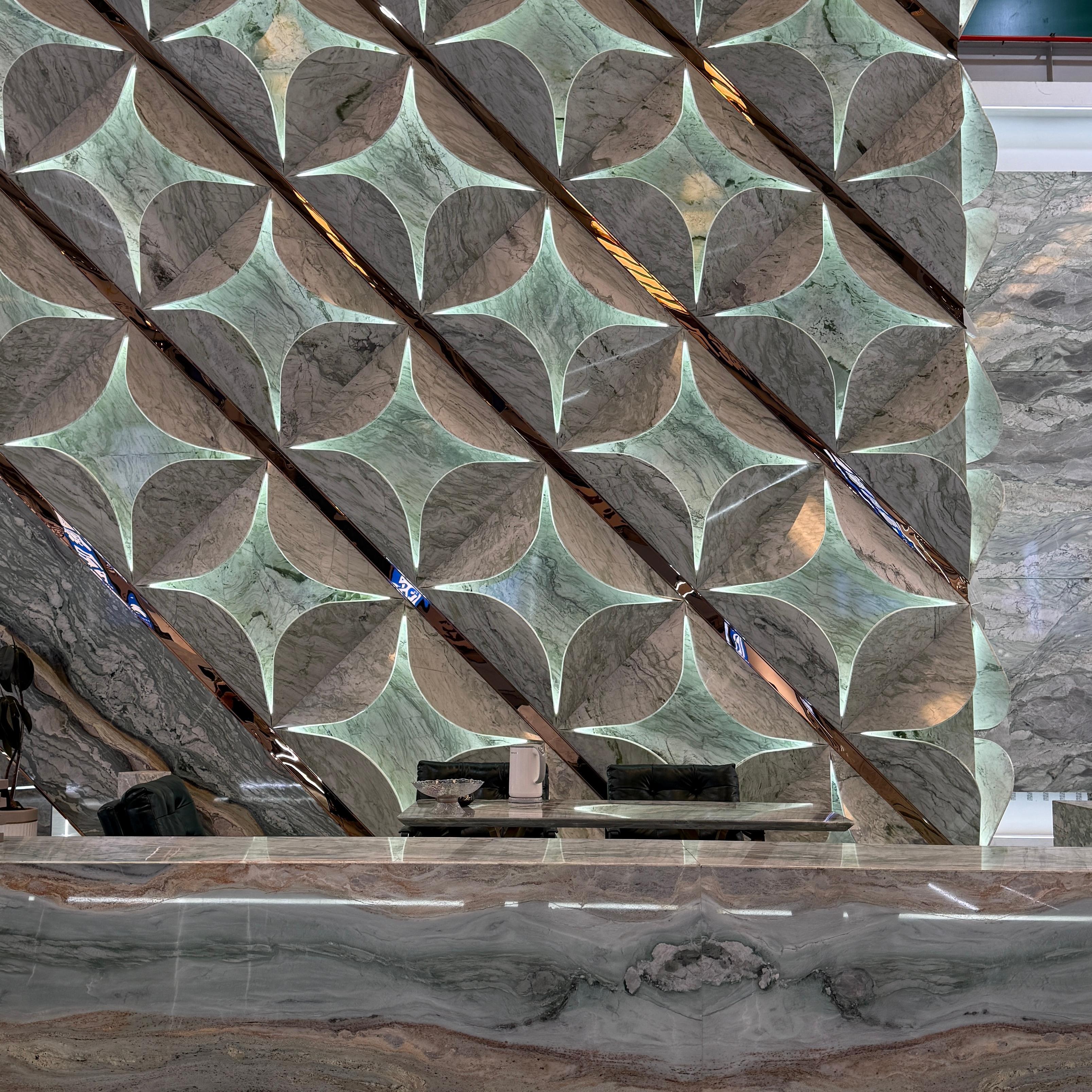 Natural Tiffany Green Marble Slabs