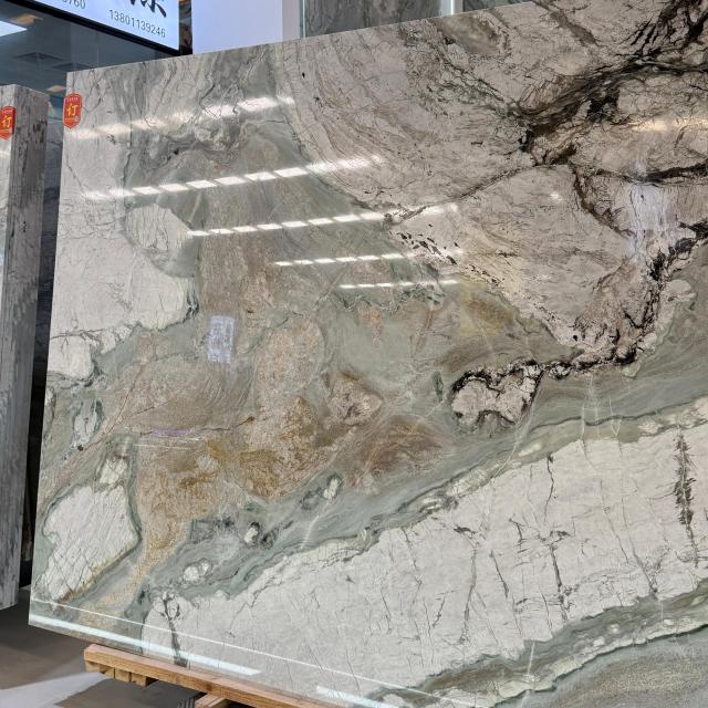 Natural Tiffany Green Marble Slabs