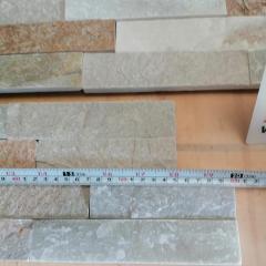 Rustic Yellow and White Quartzite Stacked Stone Panels