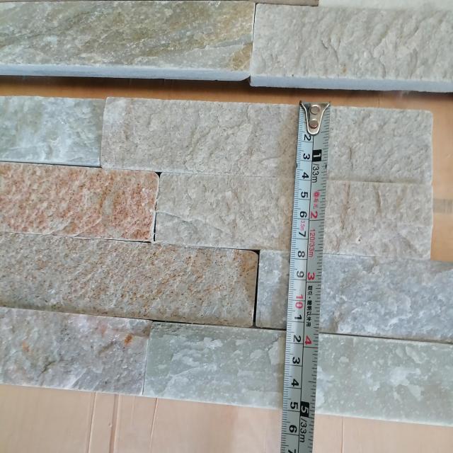 Rustic Yellow and White Quartzite Stacked Stone Panels