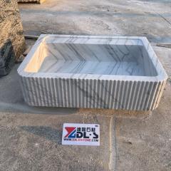 Carrara White Marble Fluted Vessel Sink