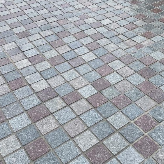 Natural Granite Porphyry Mesh-Mounted Tiles