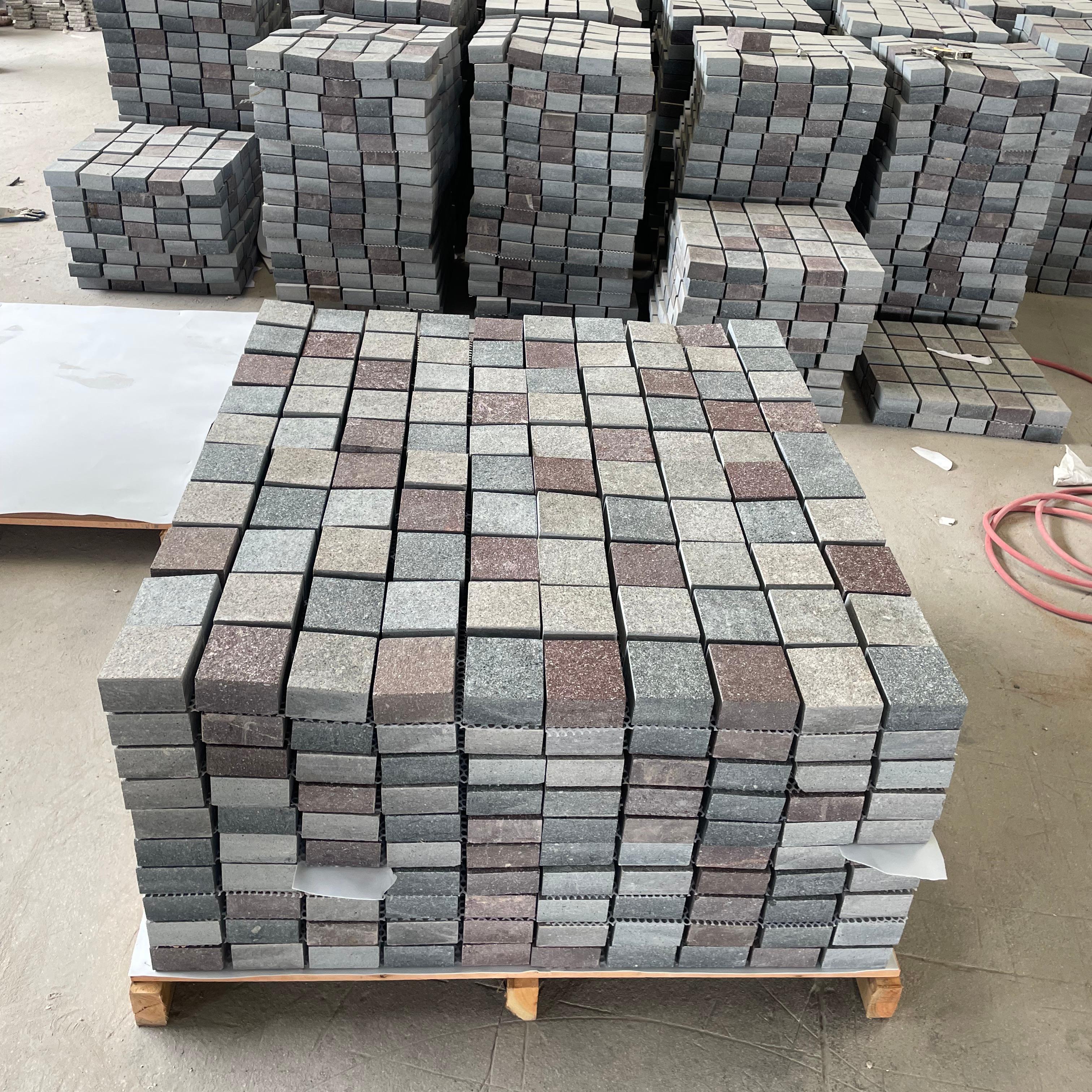 Natural Granite Porphyry Mesh-Mounted Tiles