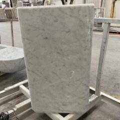 Carrara White Marble Pedestal Wash Basin
