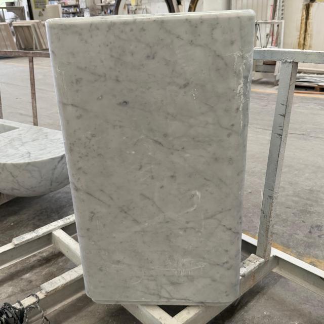 Carrara White Marble Pedestal Wash Basin