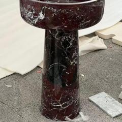 Rosso Levanto Marble Pedestal Basin