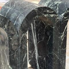Curved Prada Green Marble Console Table