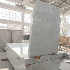 Carrara White Marble Tombstone Rectangular Design