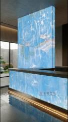 Natural Blue Jade Stone Slab Luxury Large Format Jade Stone