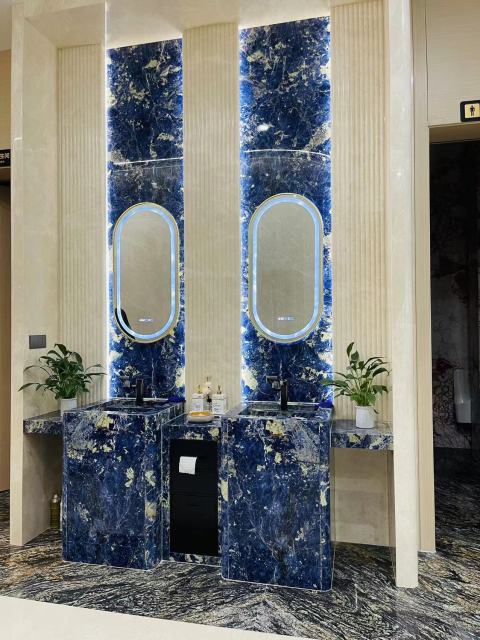 Bolivian Blue Marble Slab Luxury Natural Stone