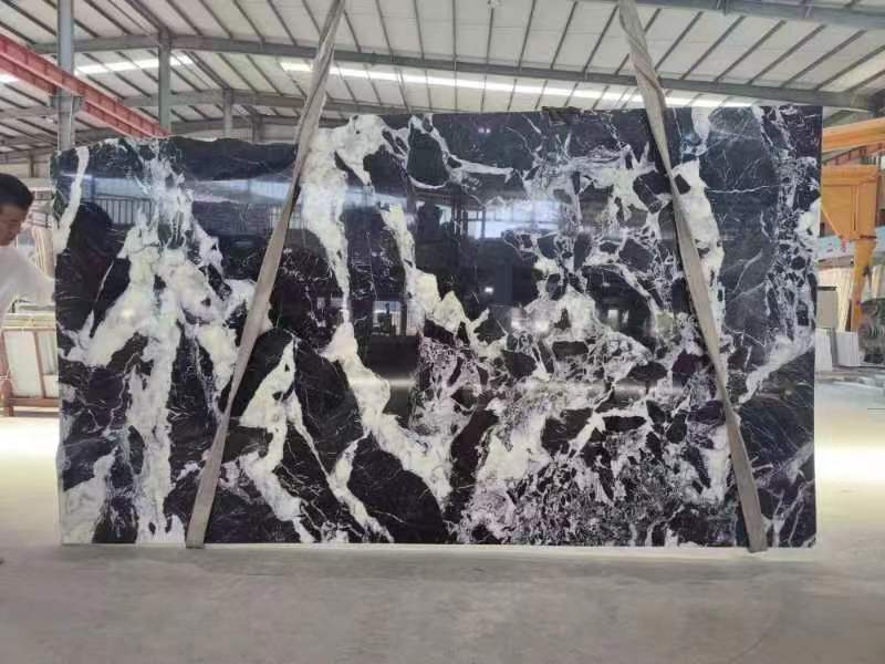 Luxury Bvlgari Black Marble Slab