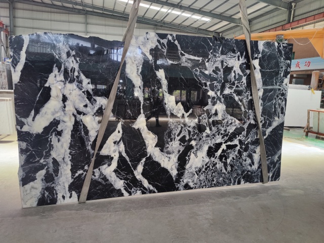 Luxury Bvlgari Black Marble Slab