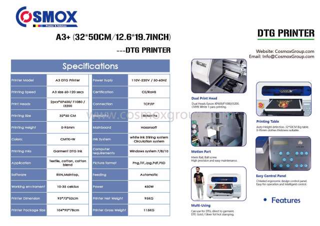 A3+ size UV flatbed printer dual heads UV DTF Printer
