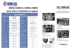 3-4 heads Gold Stamping (60CM/120CM) DTF Printer