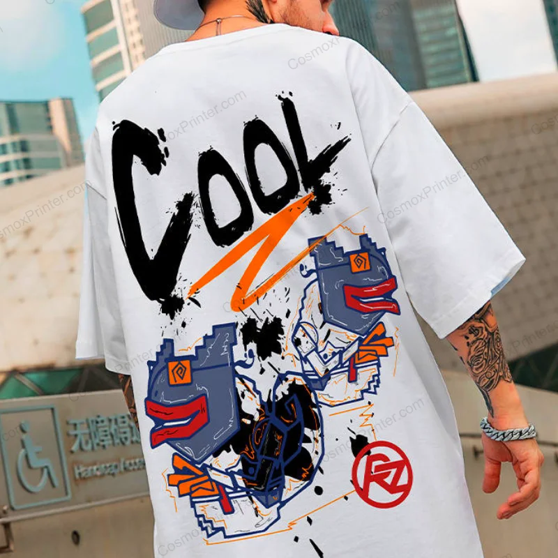 DTF t-shirt printing sample tshirt white shirt with color printing