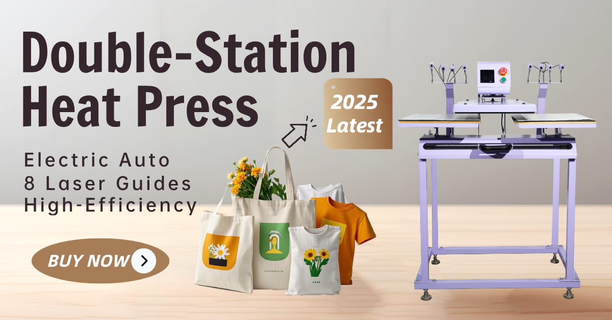 Professional 40x50CM Dual Station Electric Heat Press Laser Alignment for Sublimation T-Shirt Transfers