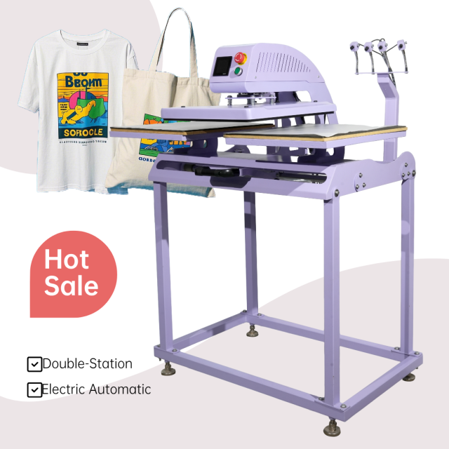 Professional 40x50CM Dual Station Electric Heat Press Laser Alignment for Sublimation T-Shirt Transfers
