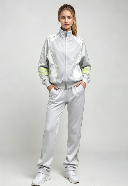 Ladies Vintage Sportswear Contrast Stripes Tracksuit Set,MY SHOP,Ladies Vintage Sportswear Contrast Stripes Tracksuit Set