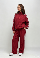 Women's Sport Casual Striped Tracksuit, Zip-Up Windbreaker Jacket & Wide Leg Pants Set,MY SHOP,Women's Sport Casual Striped Tracksuit, Zip-Up Windbreaker Jacket & Wide Leg Pants Set