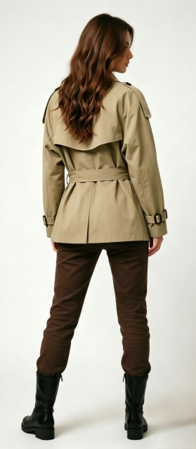 Women Short Stand Collar Belted Trench Coat, Loose Raglan Sleeve Outerwear,Sxping Fashion SHOP,Women Short Stand Collar Belted Trench Coat, Loose Raglan Sleeve Outerwear