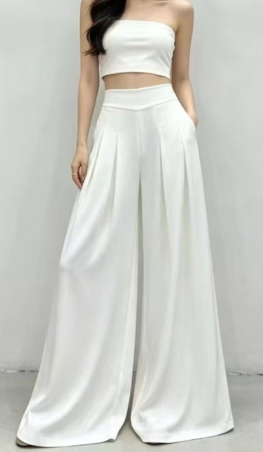 Women High Waist V-Waist Pleated Wide Leg Suit Trousers,Sxping Fashion SHOP,Women High Waist V-Waist Pleated Wide Leg Suit Trousers