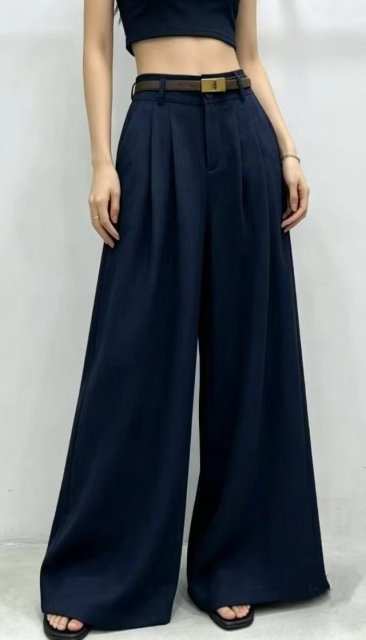 Women High Waist Pleated Linen Blend Wide Leg Pants With Matching Belt,Sxping Fashion SHOP,Women High Waist Pleated Linen Blend Wide Leg Pants With Matching Belt