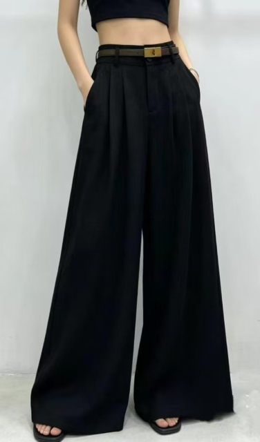 Women High Waist Pleated Linen Blend Wide Leg Pants With Matching Belt,Sxping Fashion SHOP,Women High Waist Pleated Linen Blend Wide Leg Pants With Matching Belt