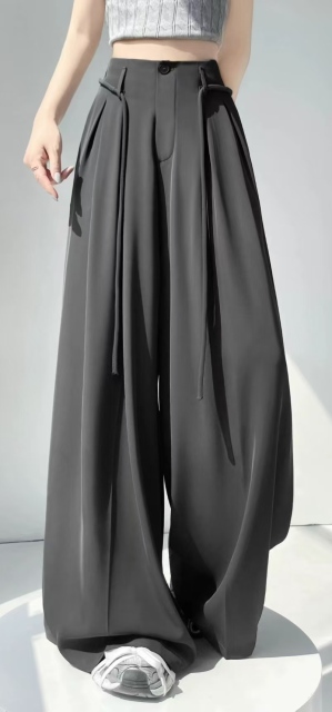 Women High Waist Draped Drawstring Wide Leg Suit Pants,Sxping Fashion SHOP,Women High Waist Draped Drawstring Wide Leg Suit Pants