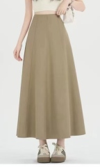 Women High Waist Paneled A-line Midi Skirt,Sxping Fashion SHOP,Women High Waist Paneled A-line Midi Skirt