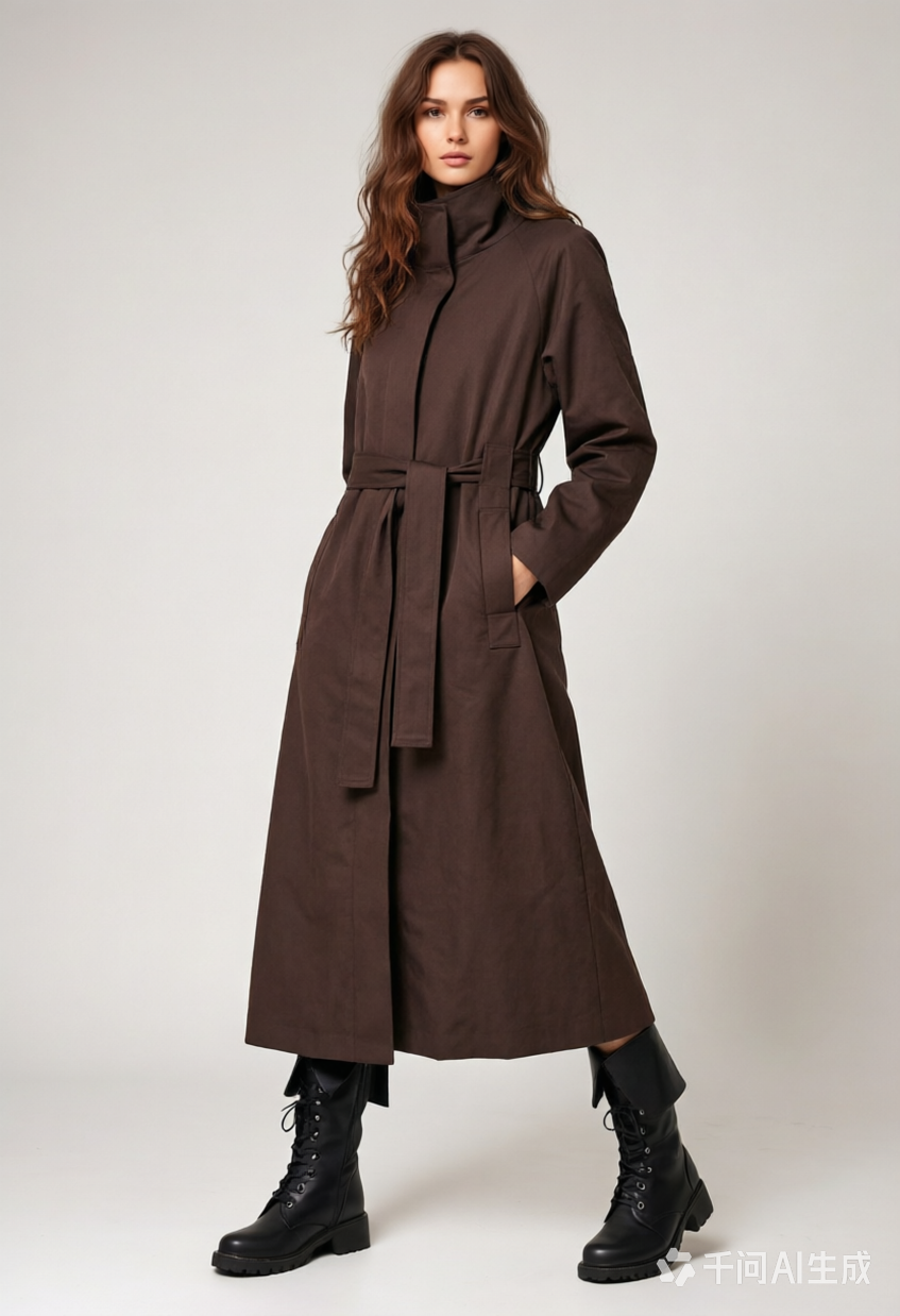 Women's Long Stand Collar Belted Trench Coat, Raglan Sleeve Windbreaker Outerwear,Sxping Fashion SHOP,Women's Long Stand Collar Belted Trench Coat, Raglan Sleeve Windbreaker Outerwear