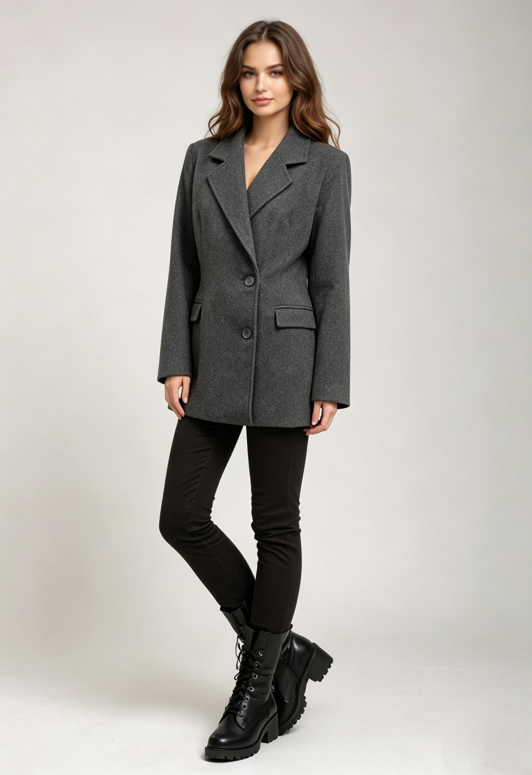 Women Quilted Lined Wool‑Blend Coat, Notched Lapel Mid‑Length Winter Blazer Jacket,Sxping Fashion SHOP,Women Quilted Lined Wool‑Blend Coat, Notched Lapel Mid‑Length Winter Blazer Jacket