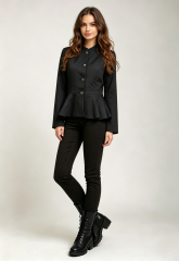 Women Stand Collar Peplum Blazer,Sxping Fashion SHOP,Women Stand Collar Peplum Blazer-Sxping Fashion SHOP
