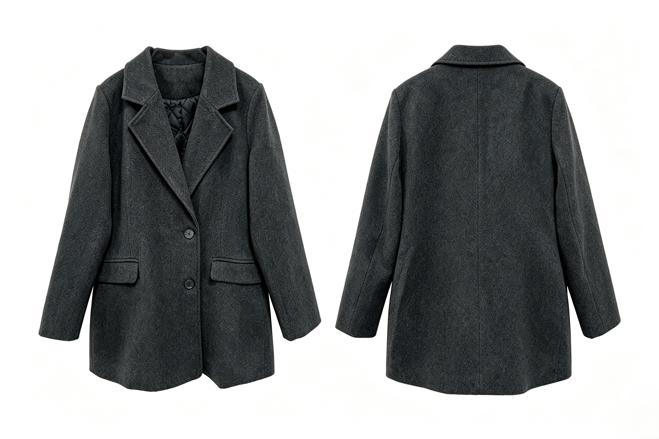 Women Quilted Lined Wool‑Blend Coat, Notched Lapel Mid‑Length Winter Blazer Jacket,Sxping Fashion SHOP,Women Quilted Lined Wool‑Blend Coat, Notched Lapel Mid‑Length Winter Blazer Jacket