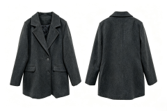 Women Quilted Lined Wool‑Blend Coat, Notched Lapel Mid‑Length Winter Blazer Jacket,Sxping Fashion SHOP,Women Quilted Lined Wool‑Blend Coat, Notched Lapel Mid‑Length Winter Blazer Jacket