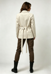 Women V‑Neck Belted Blazer, Waist Tie Tailored Office Jacket,Sxping Fashion SHOP,Women V‑Neck Belted Blazer, Waist Tie Tailored Office Jacket-Sxping Fashion SHOP