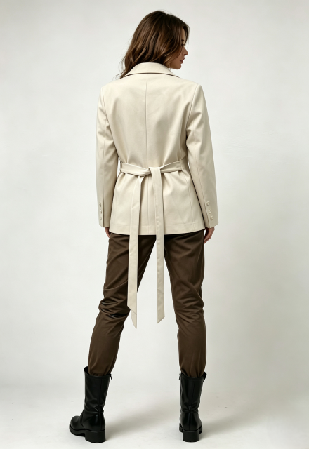 Women V‑Neck Belted Blazer, Waist Tie Tailored Office Jacket,Sxping Fashion SHOP,Women V‑Neck Belted Blazer, Waist Tie Tailored Office Jacket-Sxping Fashion SHOP