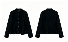 Women Stand Collar Peplum Blazer,Sxping Fashion SHOP,Women Stand Collar Peplum Blazer-Sxping Fashion SHOP