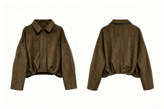 Women Faux‑Suede Cropped Jacket, Collared Utility Short Oversized Outerwear,Sxping Fashion SHOP,Women Faux‑Suede Cropped Jacket, Collared Utility Short Oversized Outerwear