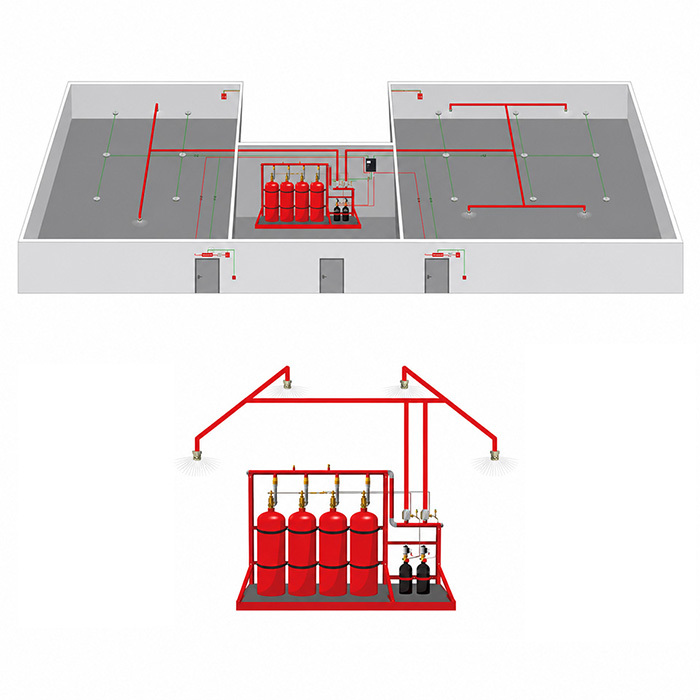 4.2MPa Pipeline FM200 gas fire suppression system,Guangdong Zhenxinglian Fire Protection Equipment Co., Ltd.,4.2MPa Pipeline FM200 gas fire suppression system