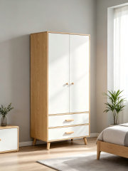 A68 Minimalist Two-Door Upright Wardrobe,MY SHOP,A68 Minimalist Two-Door Upright Wardrobe