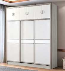 8924 High-Gloss Sliding-Door Wardrobe | 240 cm Large Bedroom Storage Wardrobe,MY SHOP,8924 High-Gloss Sliding-Door Wardrobe | 240 cm Large Bedroom Storage Wardrobe