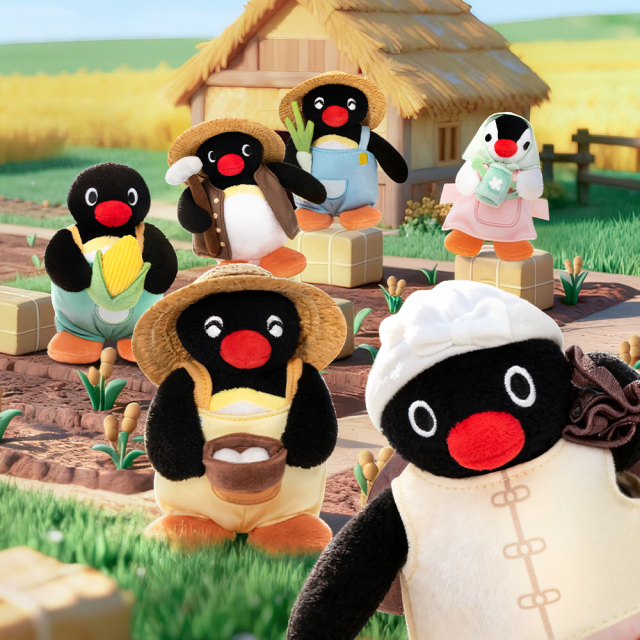 PINGU Happy Farm Series Plush Keychain Blind Box,YOUMAI ANIMATION,PINGU Happy Farm Series Plush Keychain Blind Box